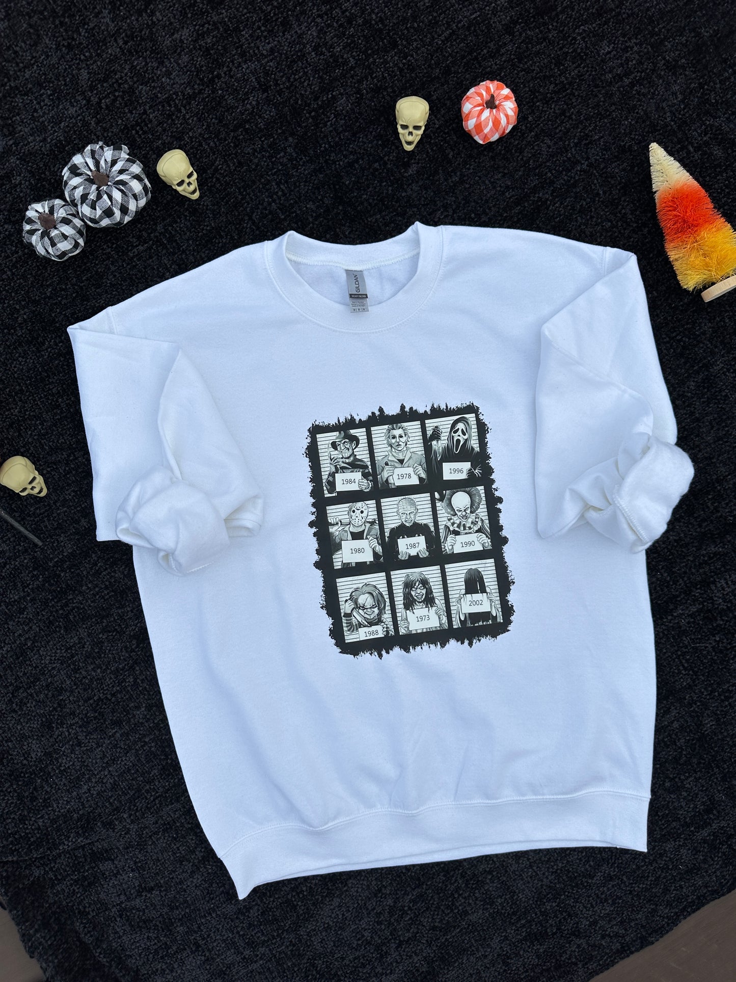 Scary mugshot crewneck sweater