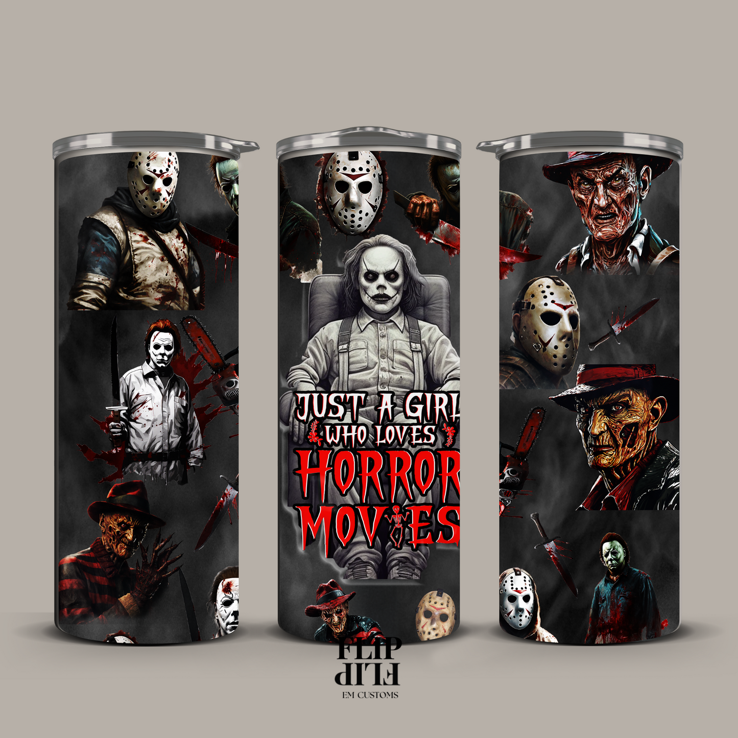 Horror movie lover girl Tumbler (20oz)