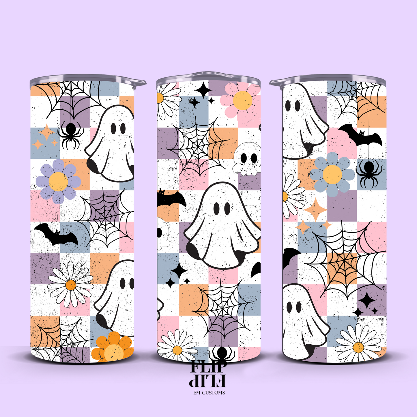 Floral ghosts Tumbler (20oz)
