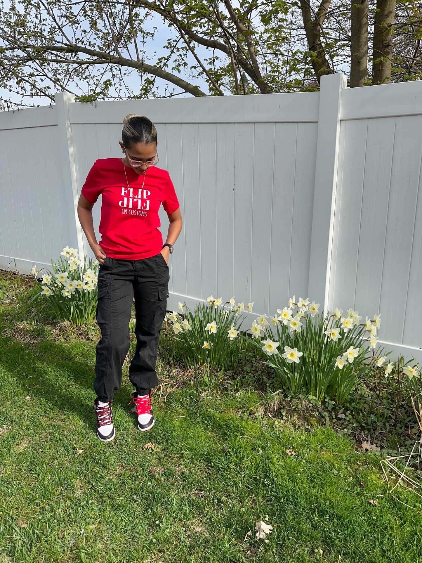 Cherry red logo T-shirt